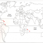 Sur ce planisphère, où est située la Martinique ? (cliquez sur la carte pour l'agrandir)